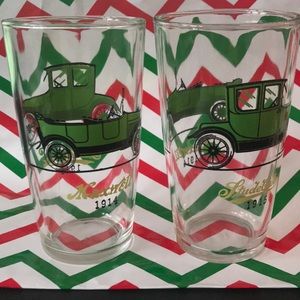 Vintage Hazel Atlas Glasses-Studebaker & Maxwell